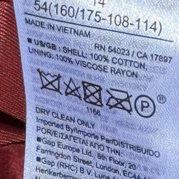 EUC Banana Republic Double-Breasted Cabin Red Velvet Blazer - Picture 12 of 12